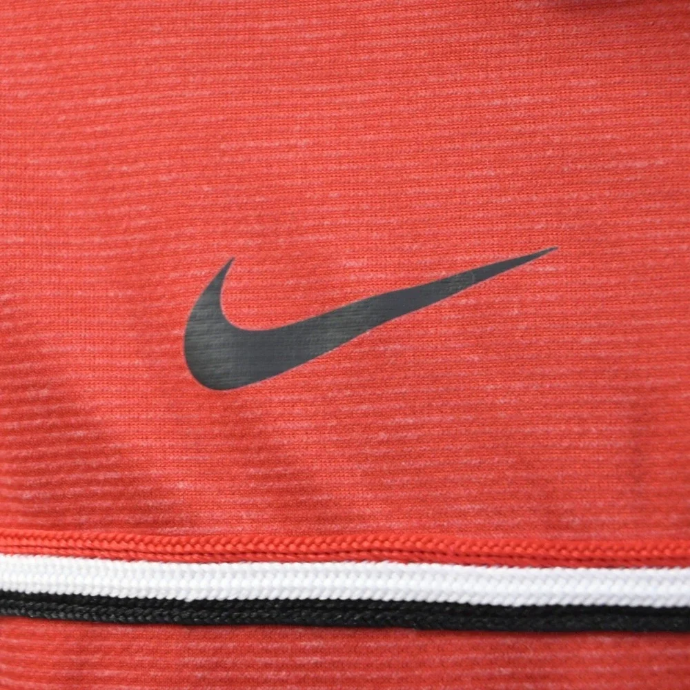Nike Polo Shirt Mens XL Red Georgia Bulldogs NCAA On-Field Dri-Fit Striped